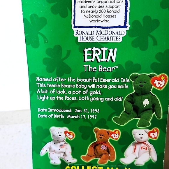 Vintage Ty Erin The Bear in original packaging. - Picture 7 of 9